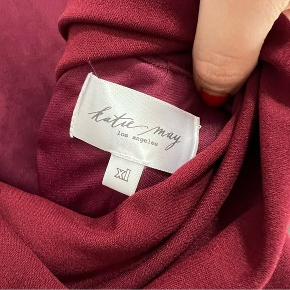 NEW NWT Katie May Surrender Draped Back Dress In Bordeaux - Picture 6 of 9